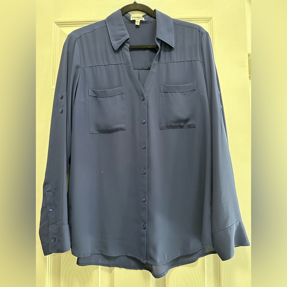 Express Large Navy Blouse